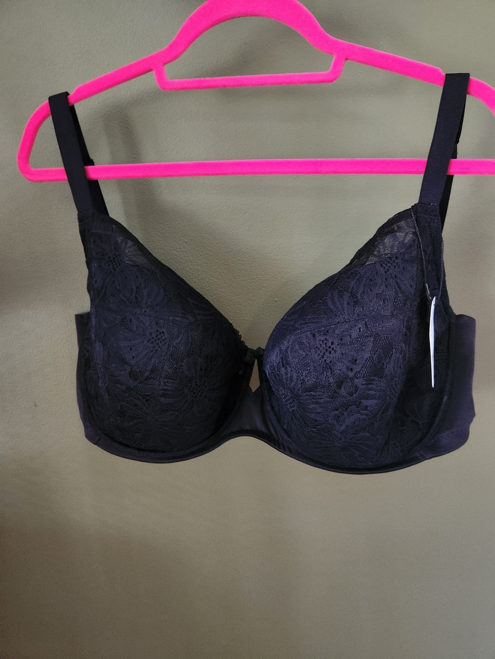 NWT - Bra - Understance Ruby Lace Flexwire Light Padded Demi Bra Black